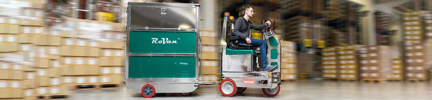 Elektroschlepper RoVan mit Anh&auml;nger
